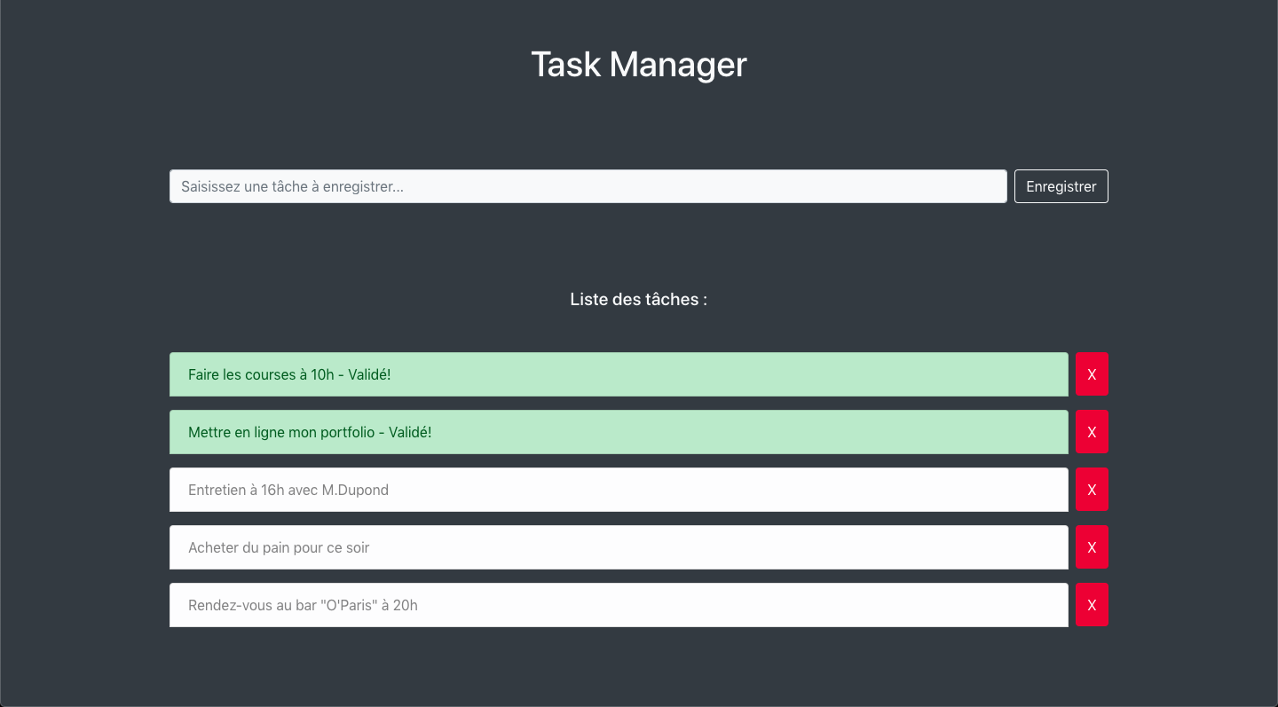 Image d'illustration de l'application web Task Manager ReactJS!